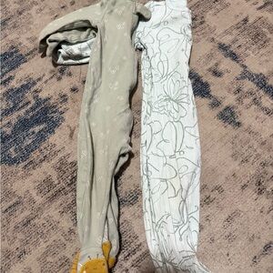 Floral and Leaf Print Baby Leggings